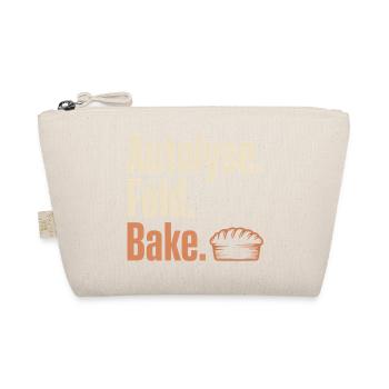 Autolyse Fold Bake Pie Typography - Organic Pouch - nature - Front