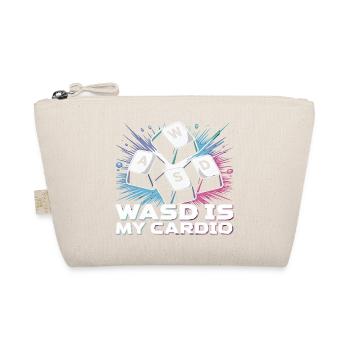 Funny Gaming Keyboard WASD My Cardio Gamer - Organic Pouch - nature - Front