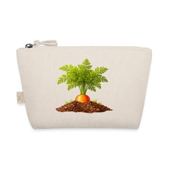 Carrot in the Ground Garden Nature Design - Organic Pouch - nature - Front