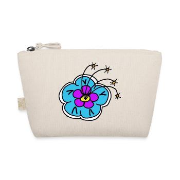 Fleur bleue motif floral fleur rétro - Trousse biologique - nature - Devant