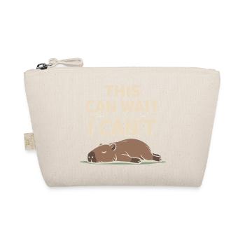 Cute Capybara Stress Reliever, No Stress, - Organic Pouch - nature - Front