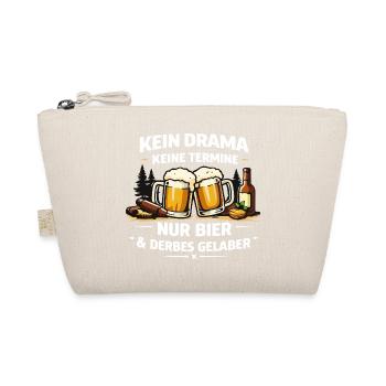 Kein Drama Keine Termine Biergelaber - Bio-Täschchen - Natur - Vorne