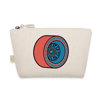 Skateboard Rolle Longboard - Bio-Täschchen - Natur - Vorne