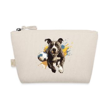 Staffordshire Bull Terrier Hund Fussball - Bio-Täschchen - Natur - Vorne