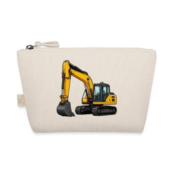 Yellow excavator on construction site - Organic Pouch - nature - Front