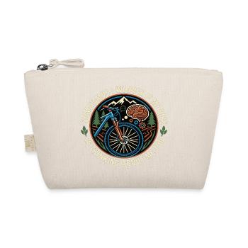 Mountainbike Bike Mountainbiker Saying - Organic Pouch - nature - Front