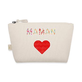 Floral Mom Heart Muttertagsgeschenk - Bio-Täschchen - Natur - Vorne