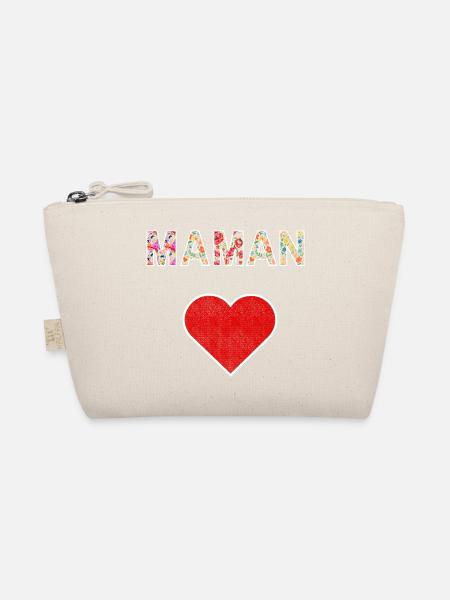 Floral Mom Heart Muttertagsgeschenk - Bio-Täschchen - Natur