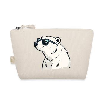 Ours polaire cool avec lunettes - Trousse biologique - nature - Devant