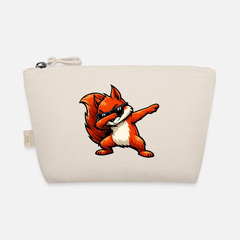 Dabbing Rotes Eichhörnchen Bio-Täschchen