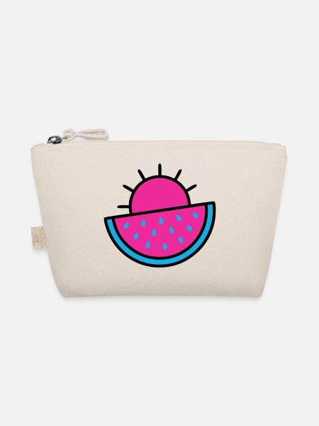 Watermelon Sun 90s Pop Art - Organic Pouch - nature - Front