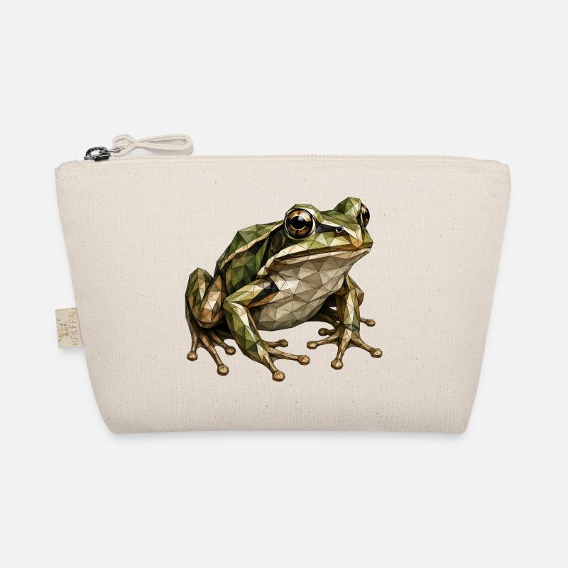 Geometric Frog Polygon Art Organic Pouch