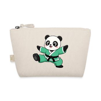 Panda Karate Kick Martial Arts Martial Arts - Organic Pouch - nature - Front