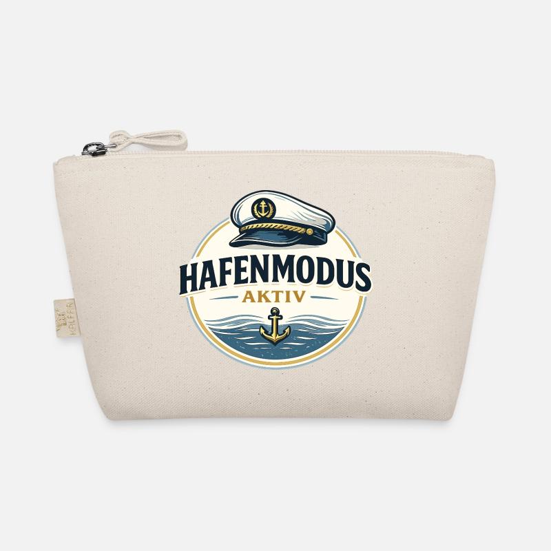 Hafenmodus aktiv maritimer Anker Spruch Bio-Täschchen