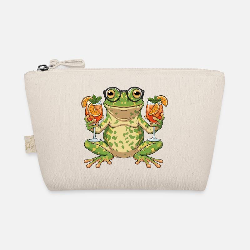 Frog with cocktail glasses Organic Pouch