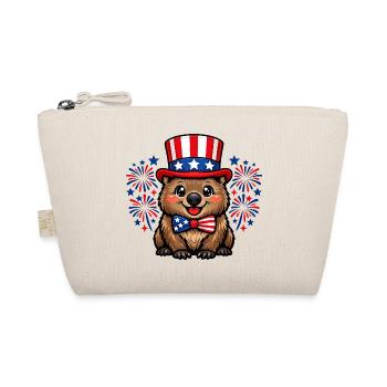 Wombat Australia Animals Patriot Independence Day - Organic Pouch - nature - Front