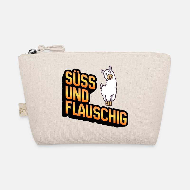 Süss und Flauschig Lama - Bio-Täschchen - Natur