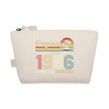 40th Birthday Gift Vintage June Vintage 1986 - Organic Pouch - nature - Front