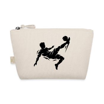 Footballer Silhouette Soccer Player - Organic Pouch - nature - Front