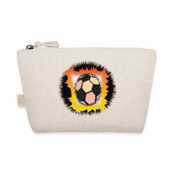 Flammendes Fußball-Symbol - Bio-Täschchen - Natur - Vorne