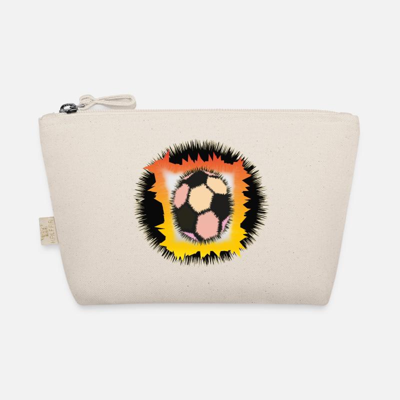 Flammendes Fußball-Symbol - Bio-Täschchen - Natur