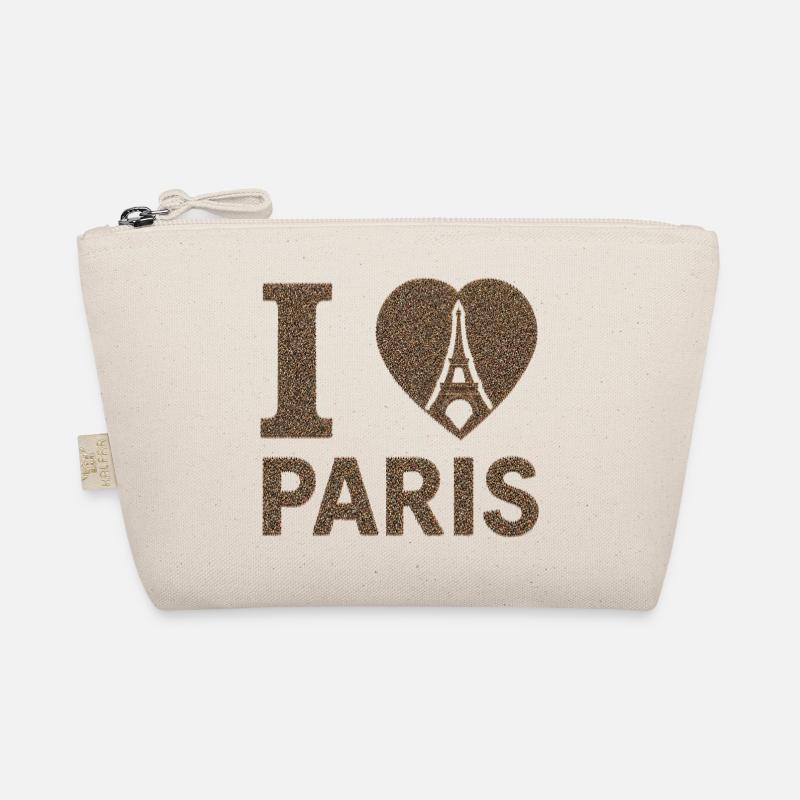 I Heart Paris Crowd Art Organic Pouch