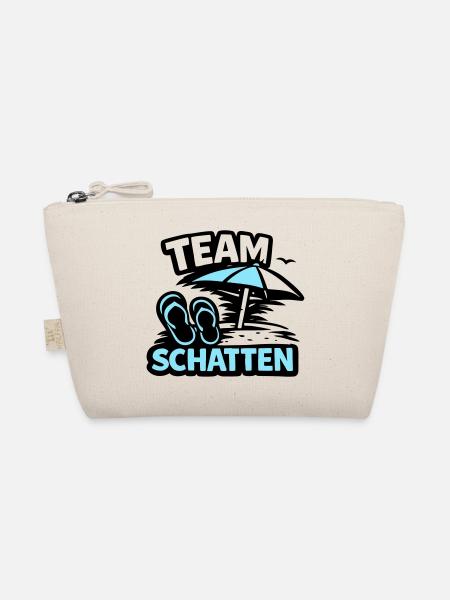 Strand Schatten FlipFlop Logo - Bio-Täschchen - Natur - Vorne