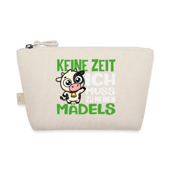 Keine Zeit Ich Muss Zu Meinen Mädels Kuh Bauer - Bio-Täschchen - Natur - Vorne
