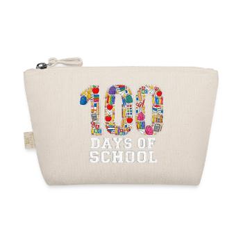 100 Tage Klassenzimmer Schulsachen Schüler Stolz - Bio-Täschchen - Natur - Vorne
