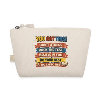 Motivational Sticker Colorful Positive School Exam - Organic Pouch - nature - Front