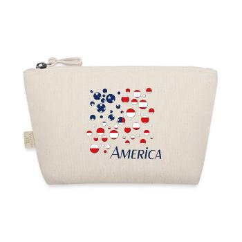 Americana Flag Dots Collage - Organic Pouch - nature - Front