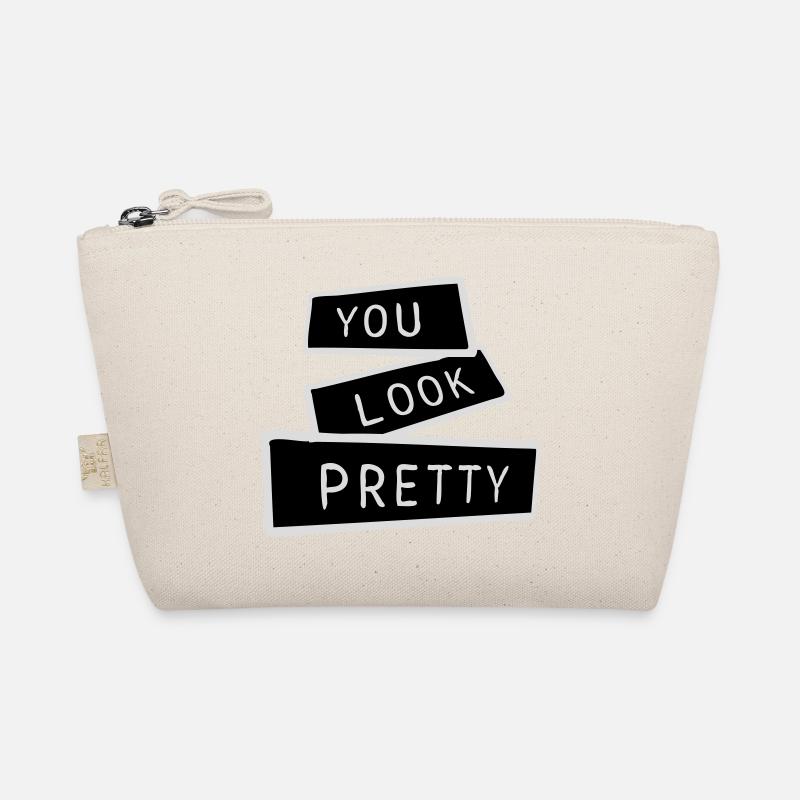 You Look Pretty Funny Complement Self Love Logo Organic Pouch