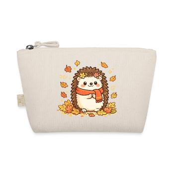 Herbstlicher Igel mit Schal - Bio-Täschchen - Natur - Vorne