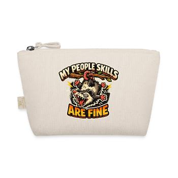 My Social Skills Are Fine – Cartoon Hedgehog - Organic Pouch - nature - Front