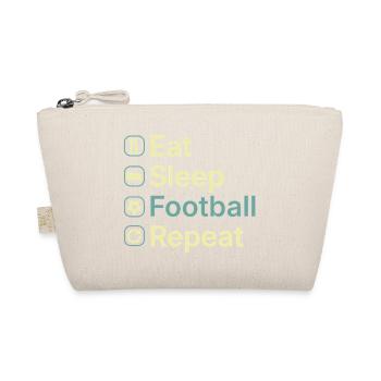 Essen, schlafen, Fußball wiederholen, lustiges Football-Fan-Geschenk - Bio-Täschchen - Natur - Vorne