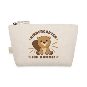Kindergarten Ich Komme Kindergartenkind Biber - Bio-Täschchen - Natur - Vorne