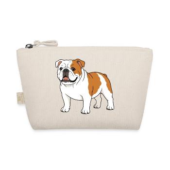 Imprimé de bouledogue en dessin animé sur les vêtements - Trousse biologique - nature - Devant