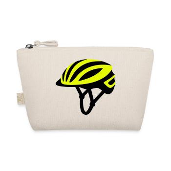 Yellow Bicycle Helmet Graphic - Organic Pouch - nature - Front