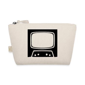 Retro Fernseher Vintage 80er 90er Jahre  - Bio-Täschchen - Natur - Vorne
