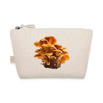 Pfifferlinge Orangene Pilzkolonie Florales Muster - Bio-Täschchen - Natur - Vorne