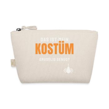 Das ist mein Kostüm Halloween Spruch Gruselig - Bio-Täschchen - Natur - Vorne