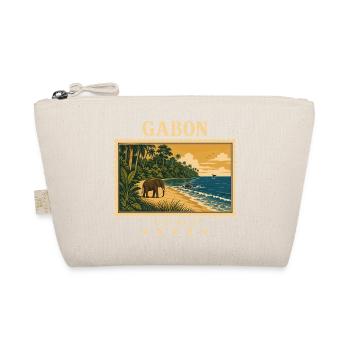 Gabun Loango Vintage Reisemarke - Bio-Täschchen - Natur - Vorne