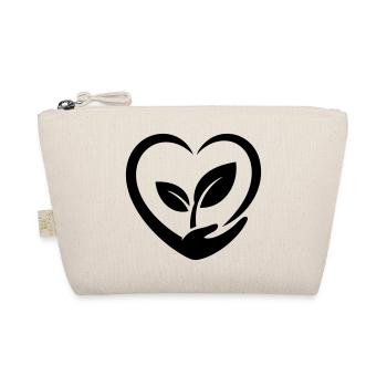Gardener, Heart, Hand and Plant, Plant Love - Organic Pouch - nature - Front