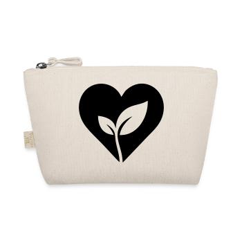 Gardener heart with plant - Organic Pouch - nature - Front