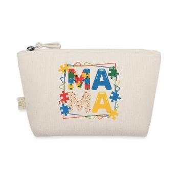 MAMA Puzzle Part Autism Heart Colorful Puzzle Pieces - Organic Pouch - nature - Front