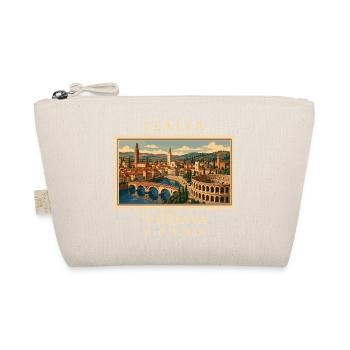 Italien Verona Vintage Reisemarke - Bio-Täschchen - Natur - Vorne