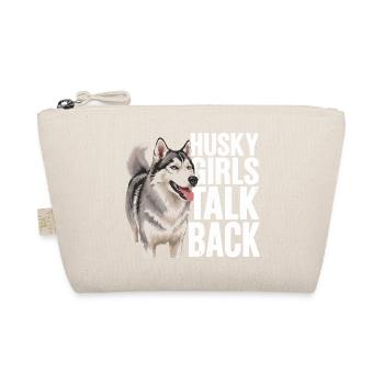 Husky-Mädchen antworten lustiger Husky-Hund - Bio-Täschchen - Natur - Vorne