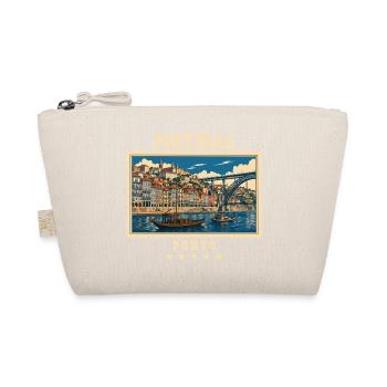Portugal Porto Vintage Reisemarke - Bio-Täschchen - Natur - Vorne