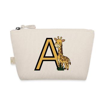 Giraffe mit Buchstabe A - Bio-Täschchen - Natur - Vorne