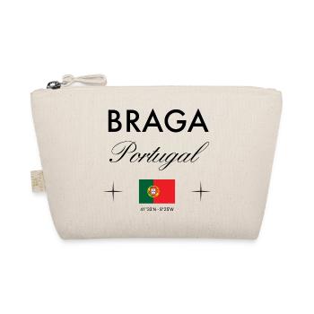 Braga Portugal Koordinaten Reise Souvenir - Bio-Täschchen - Natur - Vorne